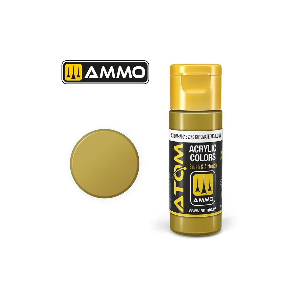 Peinture acrylique Jaune de chromate de zinc 20ml ATOM AMMO