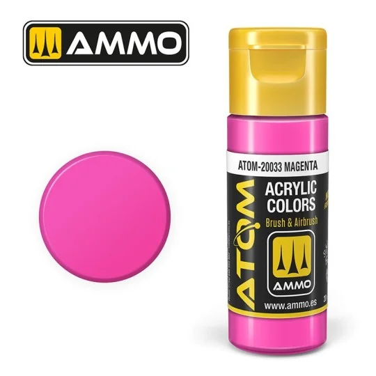 ATOM-20033-Peinture acrylique Magenta 20ml ATOM AMMO - ATOM-20033