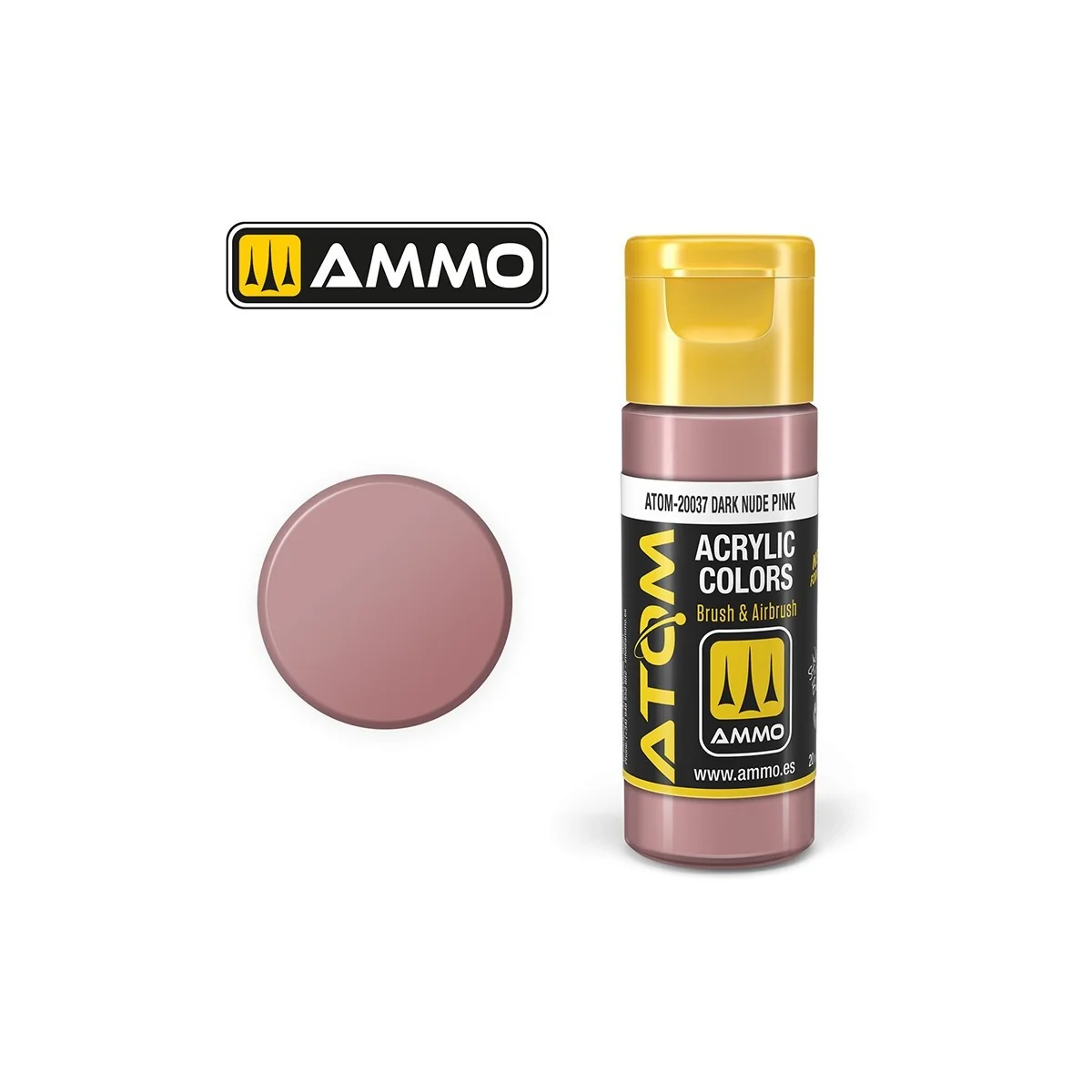 Dark Nude Pink Acrylic Paint, 20ml, ATOM AMMO - ATOM-20037