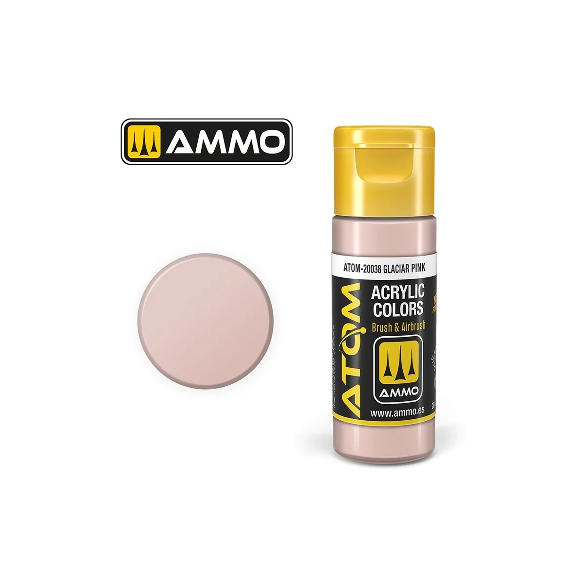 Peinture acrylique Rose glacier 20ml ATOM AMMO