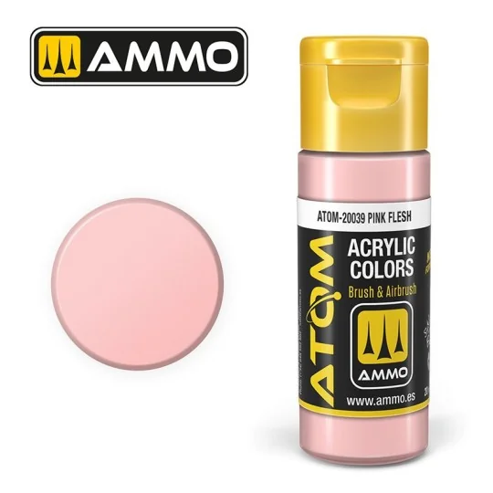 ATOM-20039-Peinture acrylique Chair Rose 20ml ATOM AMMO - ATOM-20039