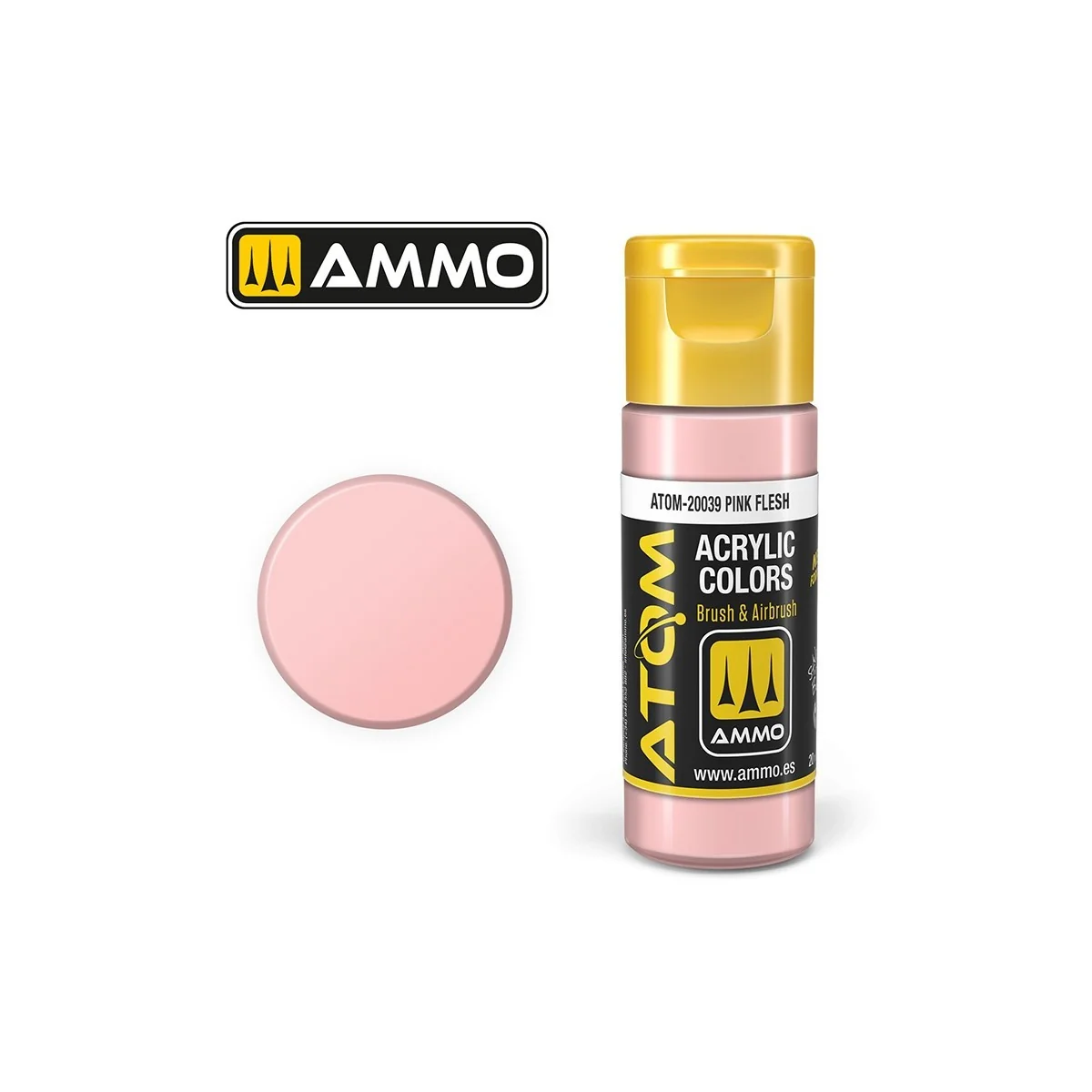 Peinture acrylique Chair Rose 20ml ATOM AMMO
