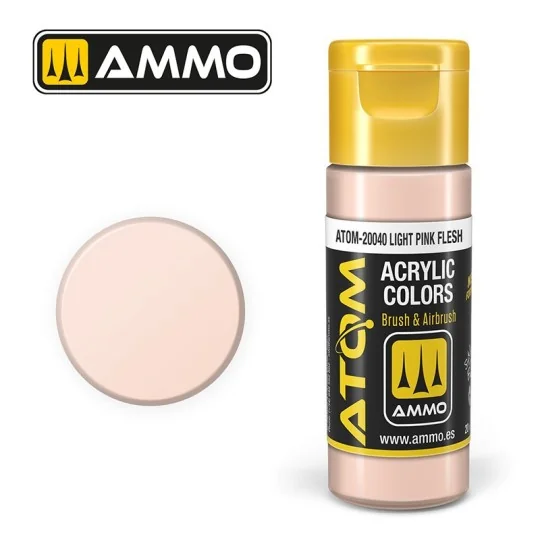 ATOM-20040-Peinture acrylique Chair rose clair 20ml ATOM AMMO
