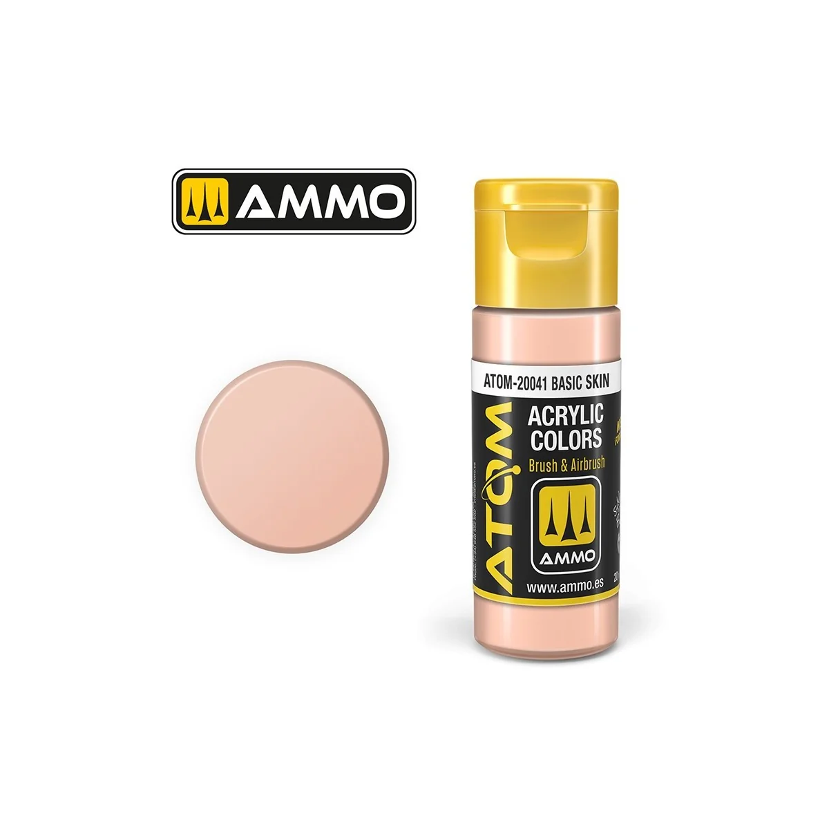 Acrylic paint Flesh base 20 ml ATOM AMMO - ATOM-20041