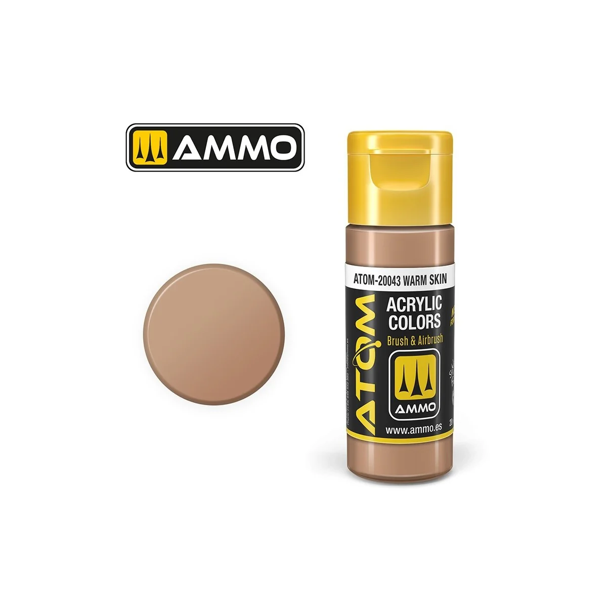 Warm Skin Acrylic Paint 20ml ATOM AMMO - ATOM-20043 - ATOM-20043 Warm Skin Acrylic Paint 20ml ATOM AMMO - ATOM-20043 - ATOM-20043