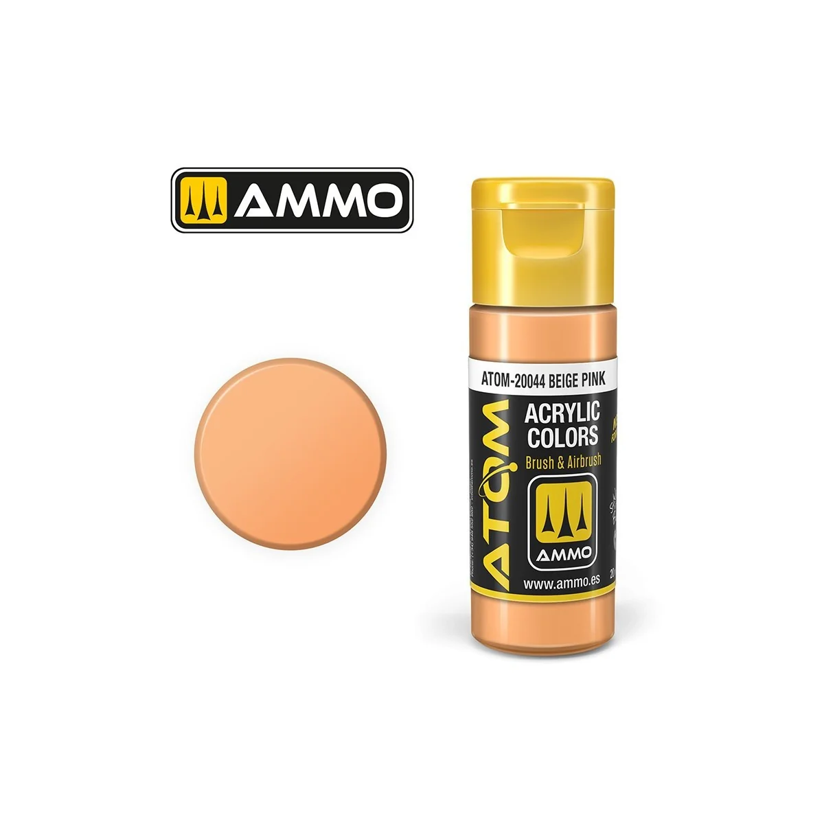 Rose Beige Acrylic Paint 20ml ATOM AMMO - ATOM-20044 Rose Beige Acrylic Paint 20ml ATOM AMMO - ATOM-20044