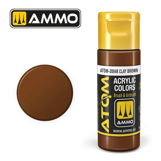 ATOM-20048-Peinture acrylique Brun Argile 20ml ATOM AMMO - ATOM-20048