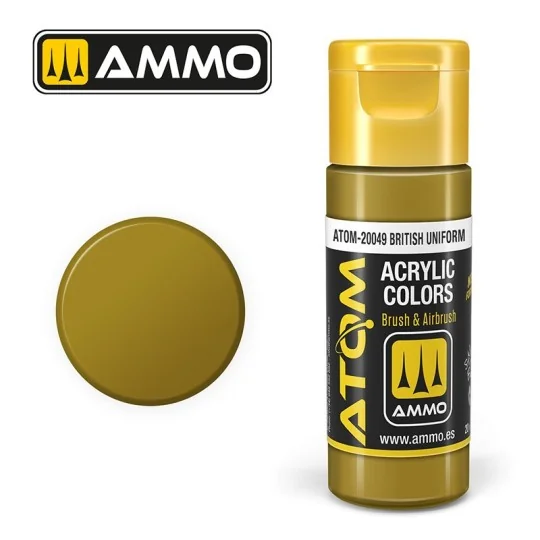 ATOM-20049-Acrylic Paint British Uniform 20ml ATOM AMMO - ATOM-20049