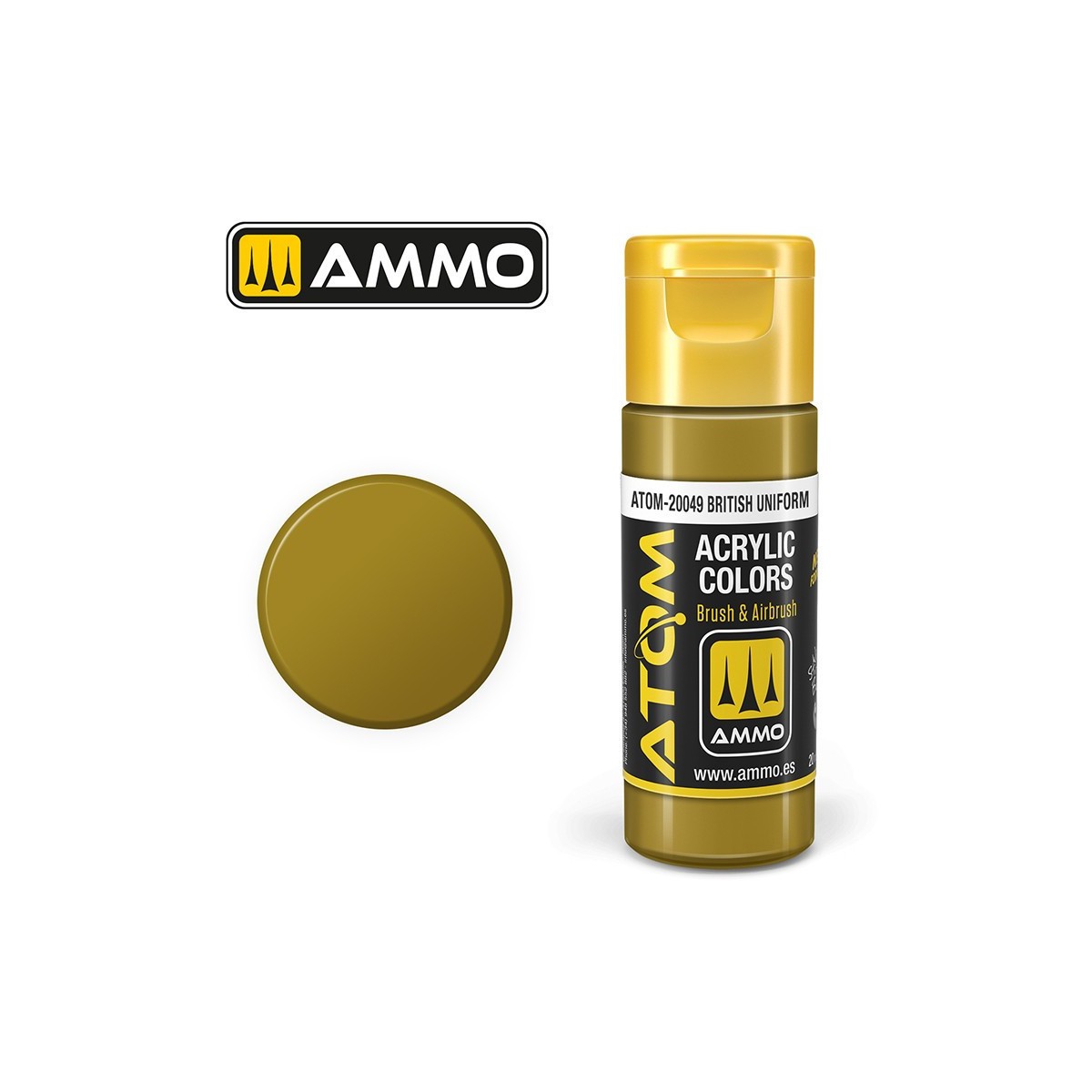 Peinture acrylique Uniforme britannique 20ml ATOM AMMO