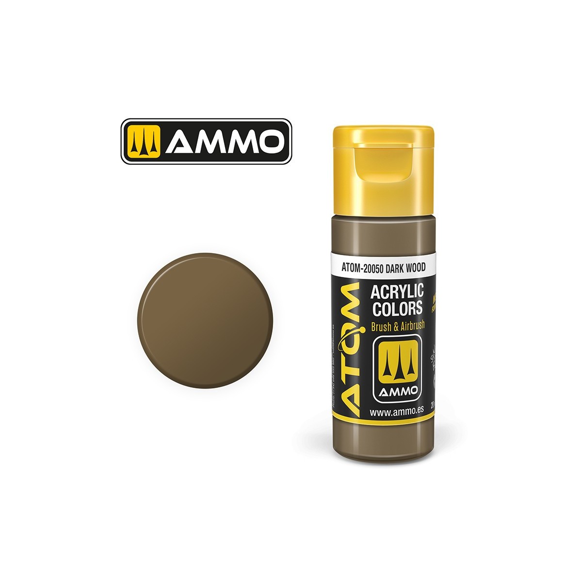 Peinture acrylique Bois foncé 20ml ATOM AMMO