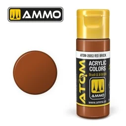 Peinture acrylique En brique rouge 20ml ATOM AMMO AMMO - MIG Jimenez ATOM-20053 - 1