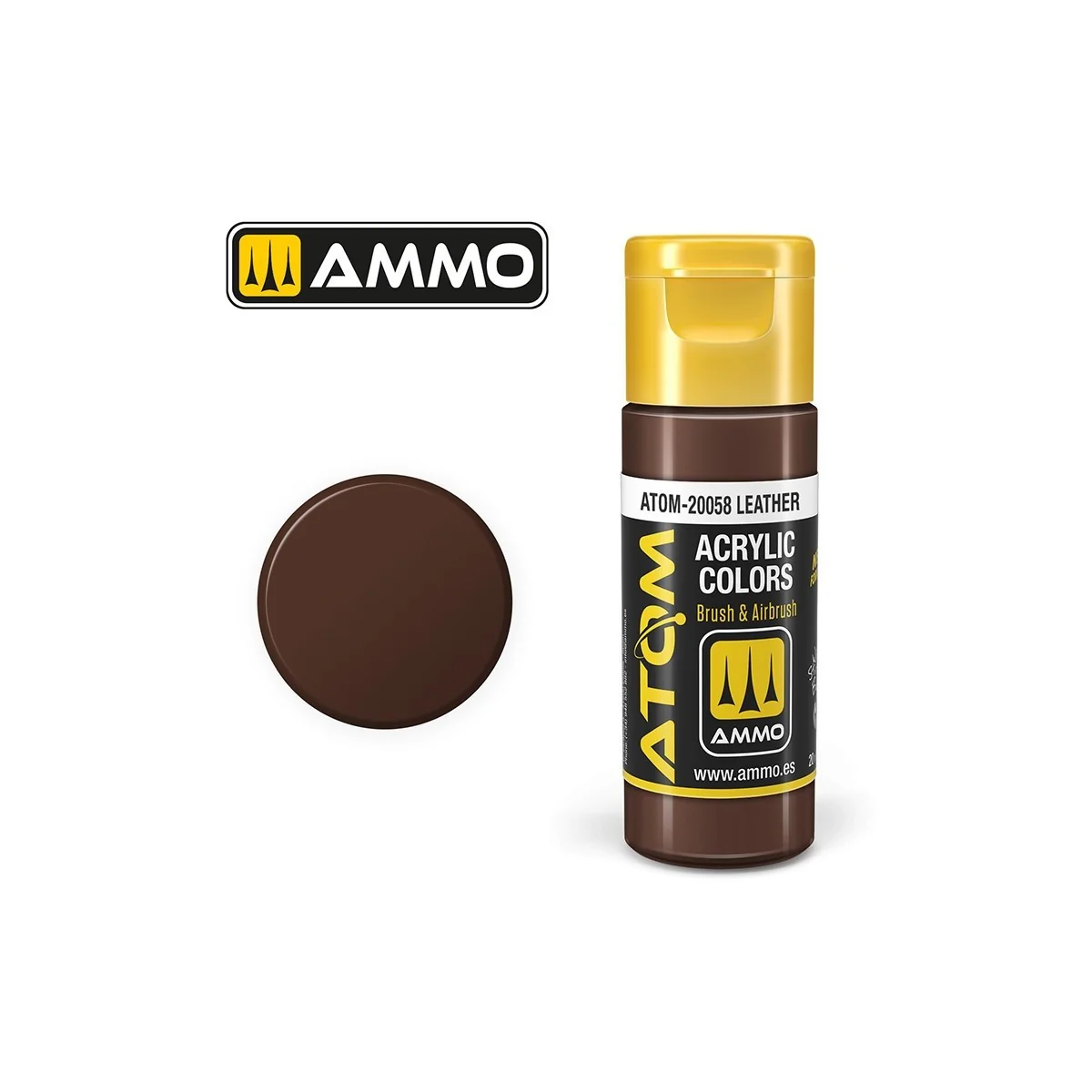 Leather acrylic paint, 20ml, ATOM AMMO - ATOM-20058