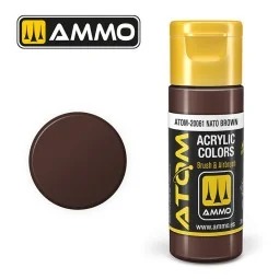 Peinture acrylique Marron OTAN 20ml ATOM AMMO