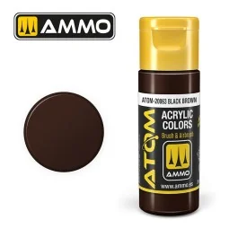 Acrylic paint Black Brown 20 ml ATOM AMMO - ATOM-20063