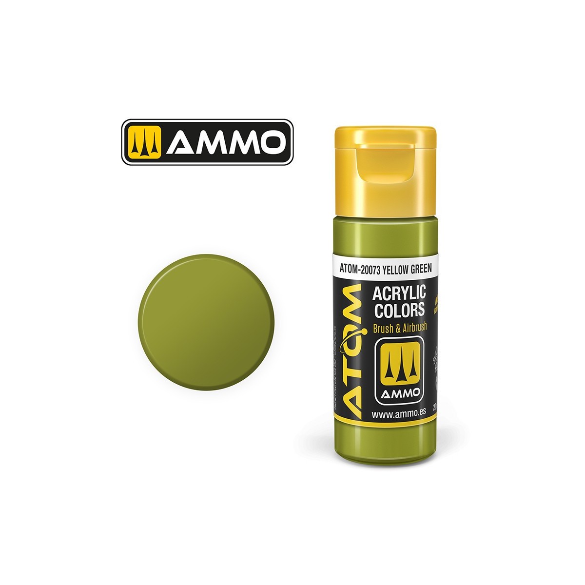 Peinture acrylique Jaune Vert 20ml ATOM AMMO - ATOM-20073