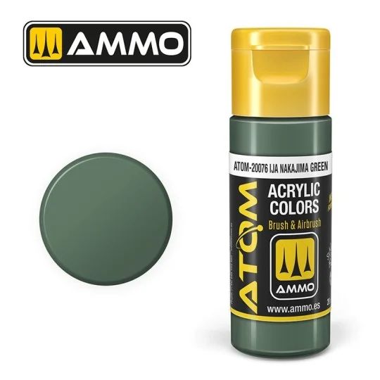 ATOM-20076-Peinture acrylique IJA Nakajima Vert 20ml ATOM AMMO - ATOM-20076