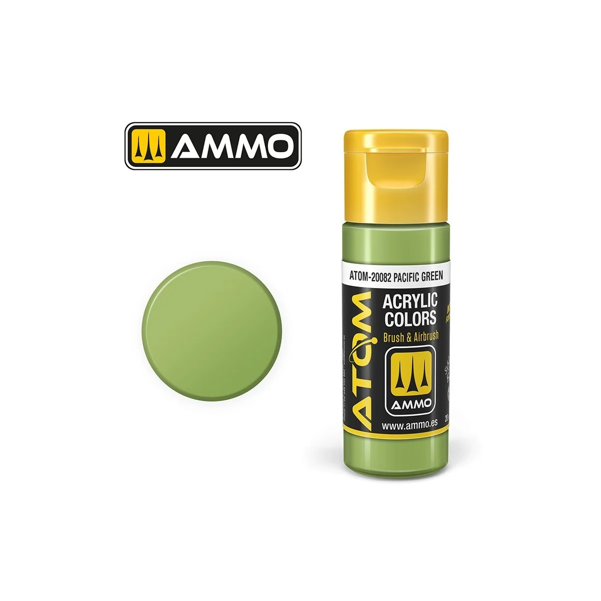 Peinture acrylique Vert Pacifique 20ml ATOM AMMO - ATOM-20082