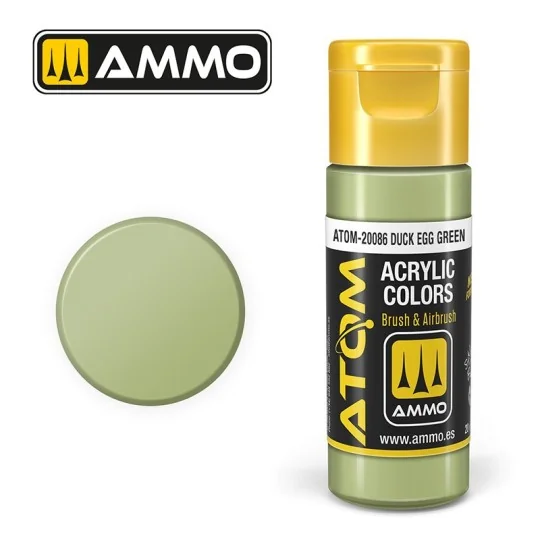 Acrylic paint Duck Egg Green 20ml ATOM AMMO - ATOM-20086 ATOM-20086-Acrylic Paint Duck Egg Green 20ml ATOM AMMO - ATOM-20086