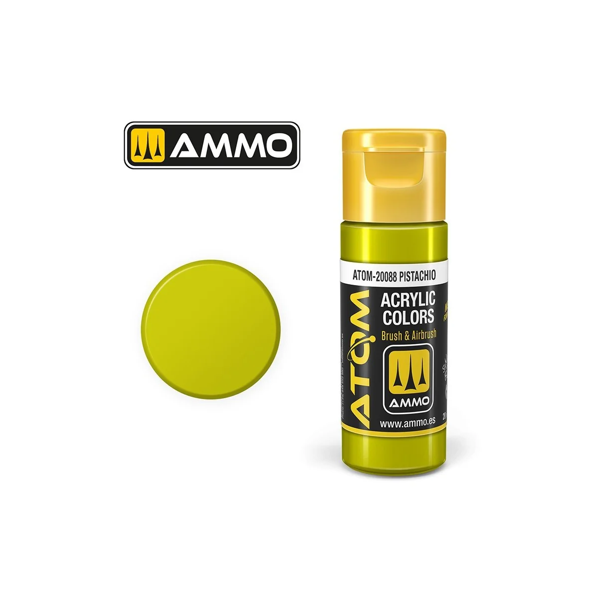 Peinture acrylique Pistache 20ml ATOM AMMO - ATOM-20088