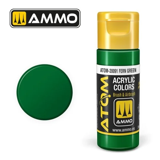 ATOM-20091-Peinture acrylique Vert fougère 20ml ATOM AMMO