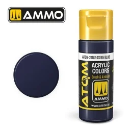 Peinture acrylique Bleu océan 20ml ATOM AMMO - ATOM-20102