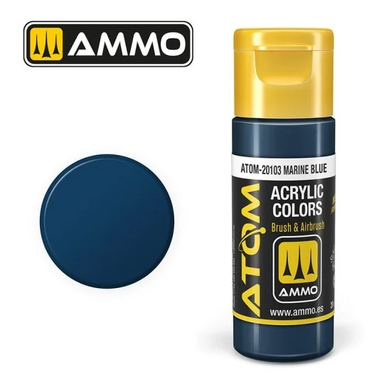 ATOM-20103-Peinture acrylique Bleu marin 20ml ATOM AMMO - ATOM-20103