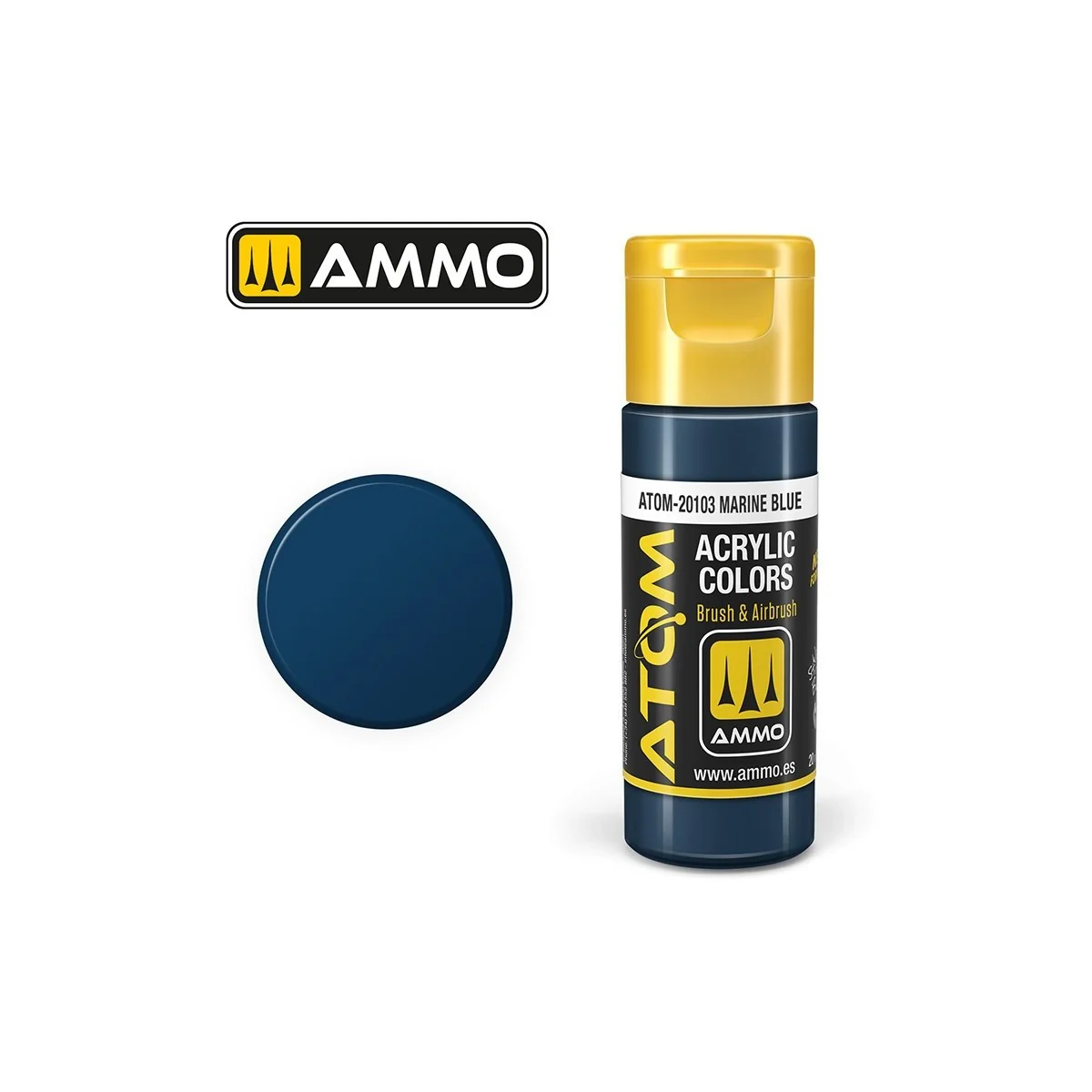 Navy blue acrylic paint 20 ml ATOM AMMO - ATOM-20103 Navy blue acrylic paint 20 ml ATOM AMMO - ATOM-20103
