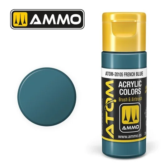 ATOM-20105-Peinture acrylique Bleu français 20ml ATOM AMMO