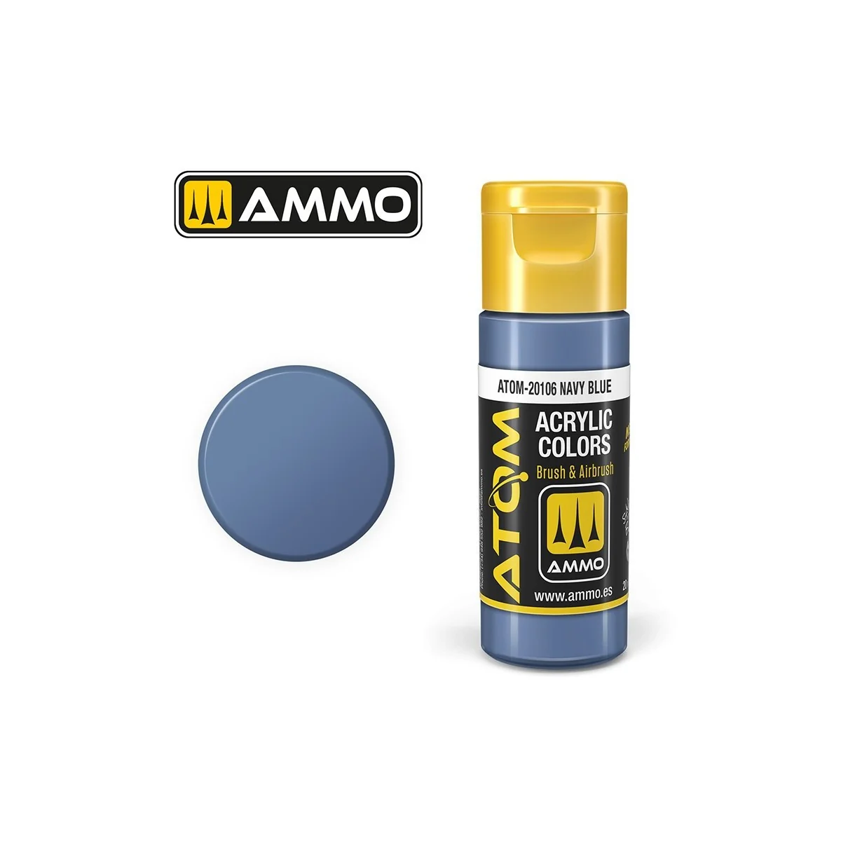Peinture acrylique Bleu marine 20ml ATOM AMMO - ATOM-20106