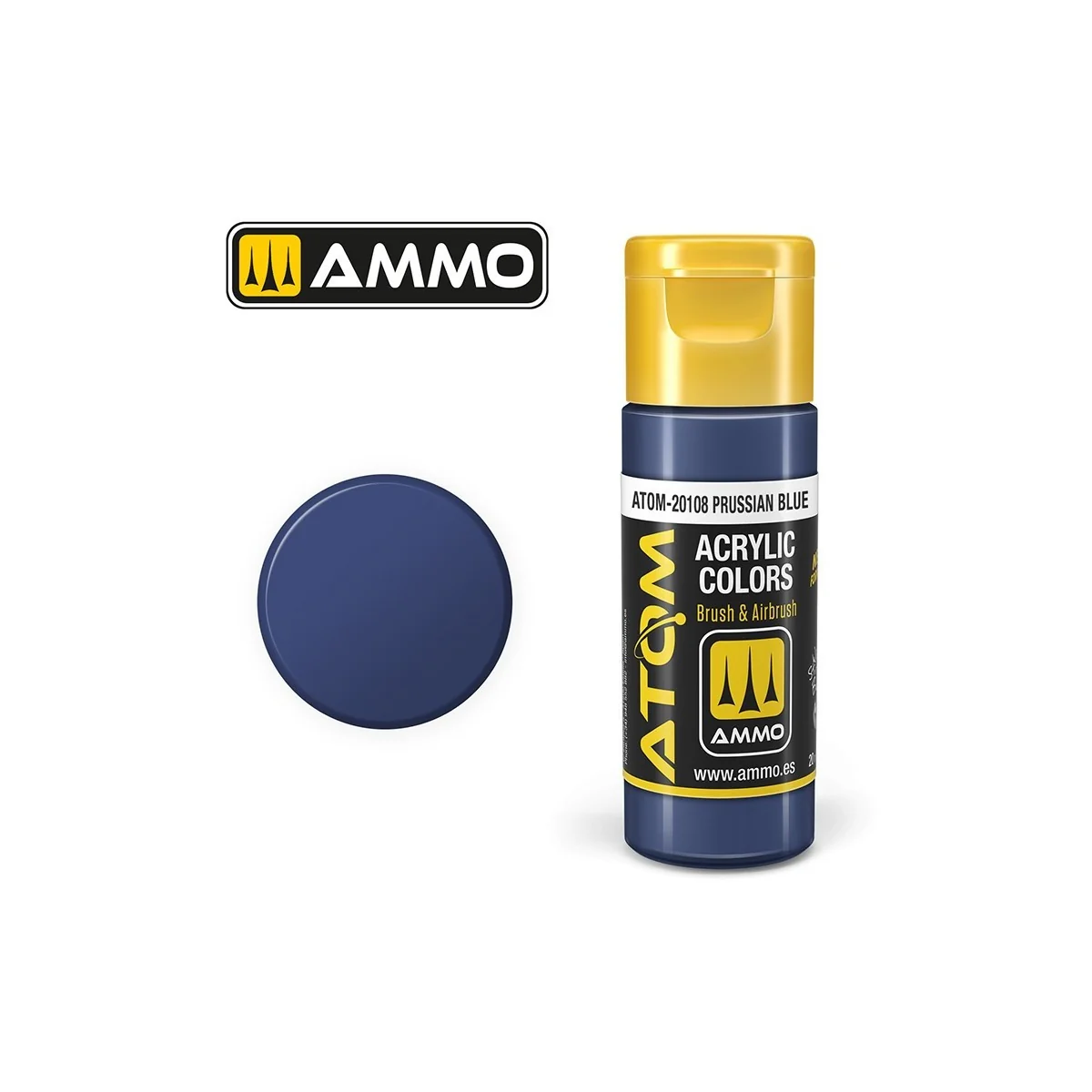 Peinture acrylique Bleu de Prusse 20ml ATOM AMMO - ATOM-20108