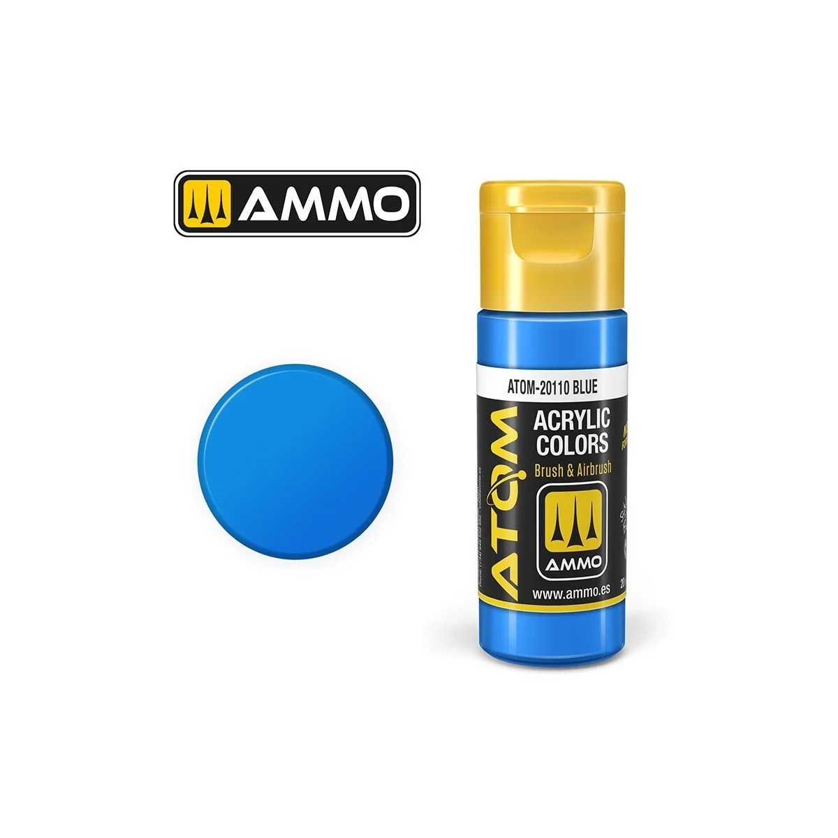 Blue acrylic paint 20 ml ATOM AMMO - ATOM-20110 Blue acrylic paint 20 ml ATOM AMMO - ATOM-20110