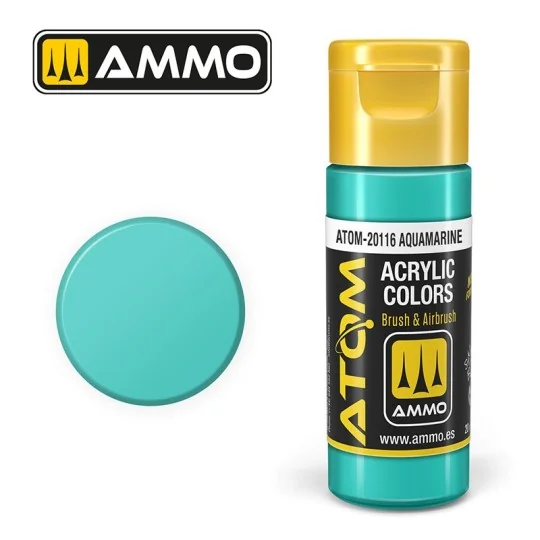 ATOM-20116-Peinture acrylique Bleu vert 20ml ATOM AMMO - ATOM-20116
