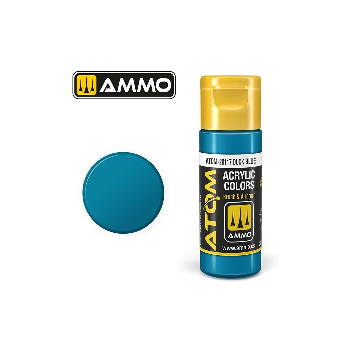 Peinture acrylique Bleu Canard 20ml ATOM AMMO