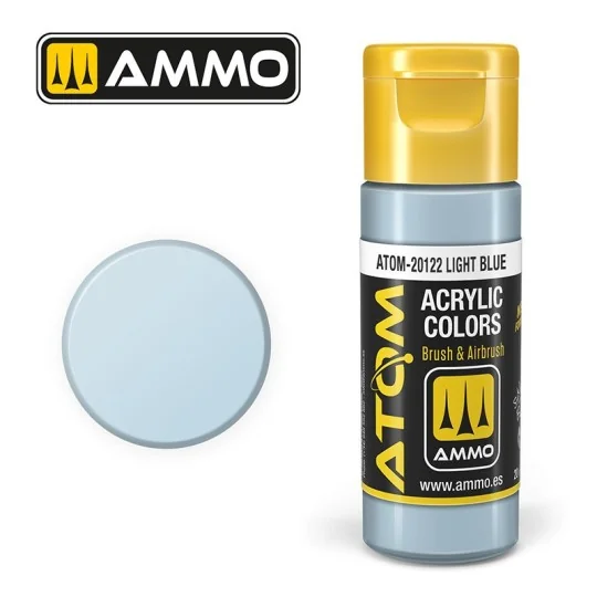 Light blue acrylic paint 20 ml ATOM AMMO - ATOM-20122 ATOM-20122-Light Blue Acrylic Paint 20ml ATOM AMMO - ATOM-20122