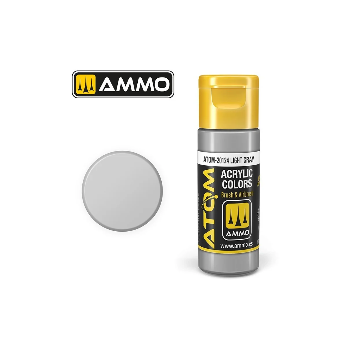Peinture acrylique Gris clair 20ml ATOM AMMO
