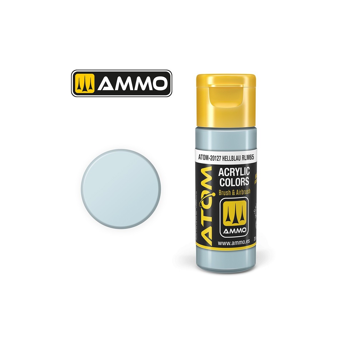 Peinture acrylique Hellblau RLM65 20ml ATOM AMMO - ATOM-20127