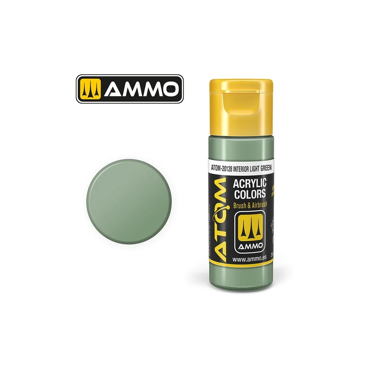 Peinture acrylique Vert clair intérieur 20ml ATOM AMMO Peinture acrylique Vert clair intérieur 20ml ATOM AMMO