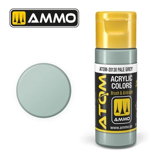 Peinture acrylique Gris pâle 20ml ATOM AMMO ATOM-20130-Peinture acrylique Gris pâle 20ml ATOM AMMO - ATOM-20130