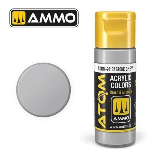 Peinture acrylique Gris Pierre 20ml ATOM AMMO ATOM-20132-Peinture acrylique Gris Pierre 20ml ATOM AMMO - ATOM-20132