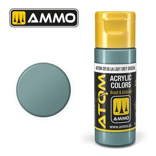 Peinture acrylique IJA Gris Clair Vert 20ml ATOM AMMO ATOM-20138-Peinture acrylique IJA Gris Clair Vert 20ml ATOM AMMO - ATOM-20138