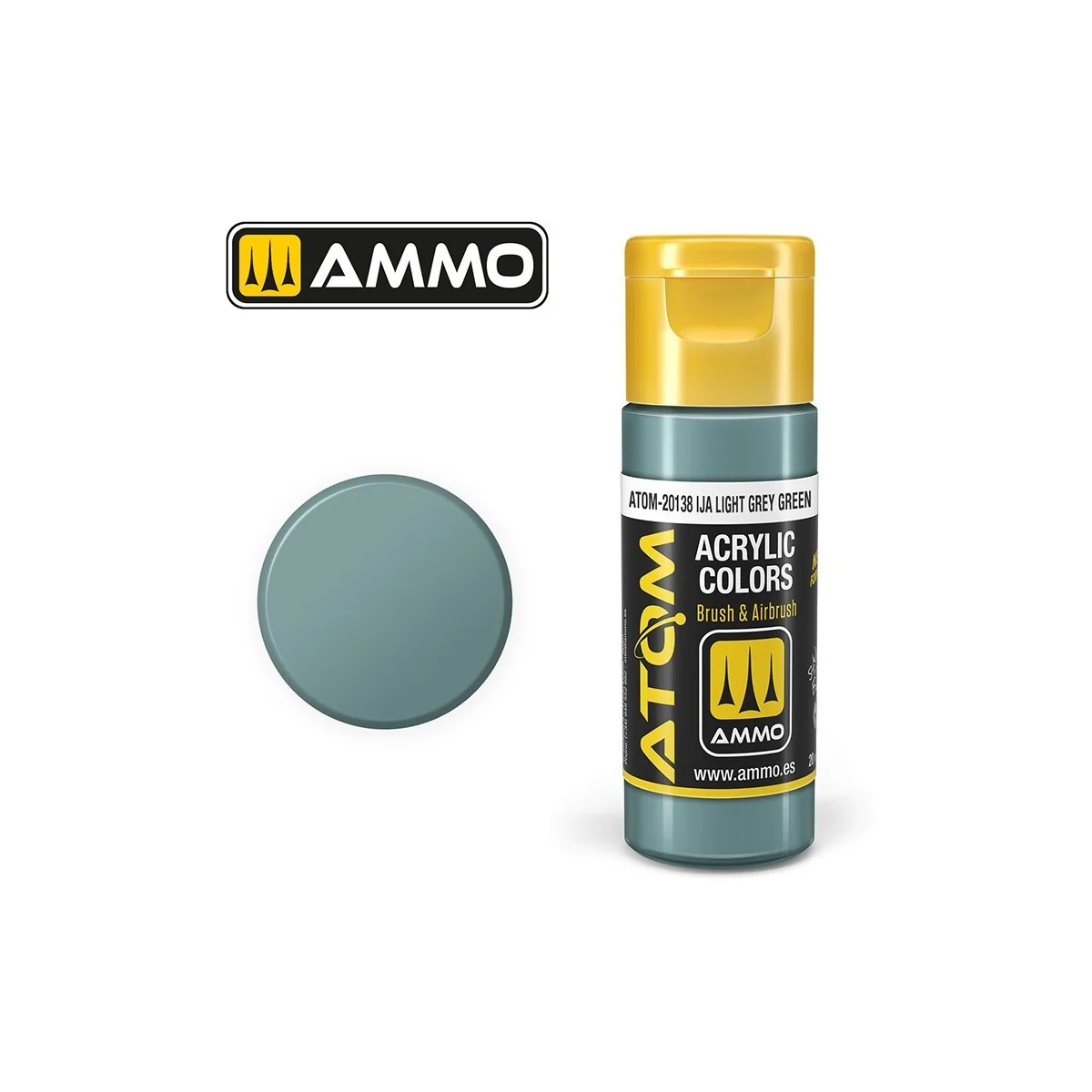 Peinture acrylique IJA Gris Clair Vert 20ml ATOM AMMO Peinture acrylique IJA Gris Clair Vert 20ml ATOM AMMO