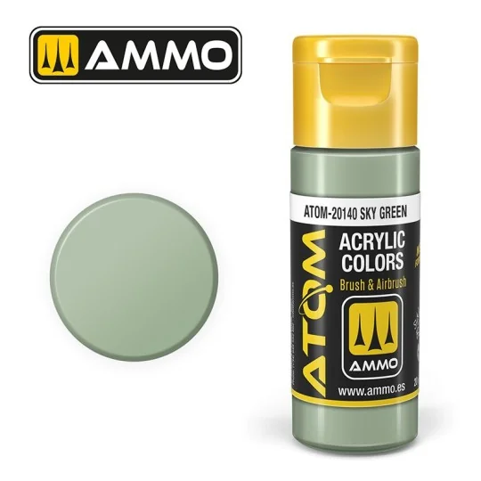 ATOM-20140-Sky Green Acrylic Paint 20ml ATOM AMMO - ATOM-20140