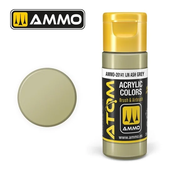 Peinture acrylique IJN Gris Cendré 20ml ATOM AMMO ATOM-20141-Peinture acrylique IJN Gris Cendré 20ml ATOM AMMO - ATOM-20141