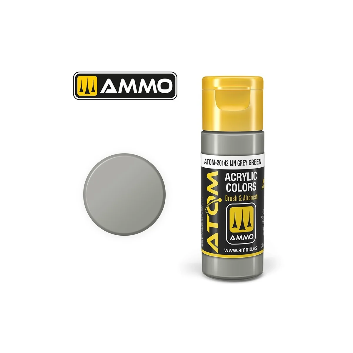 Peinture acrylique IJA Gris Vert 20ml ATOM AMMO