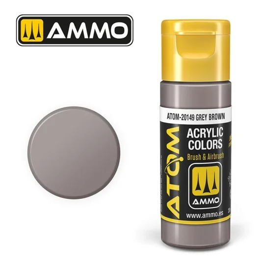 ATOM-20149-Acrylic Paint Grey Brown 20ml ATOM AMMO - ATOM-20149