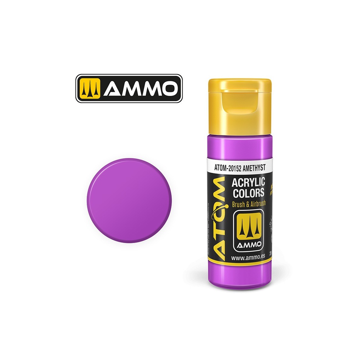 Peinture acrylique Améthyste 20ml ATOM AMMO