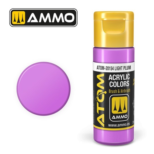 ATOM-20154-Peinture acrylique Prune clair 20ml ATOM AMMO