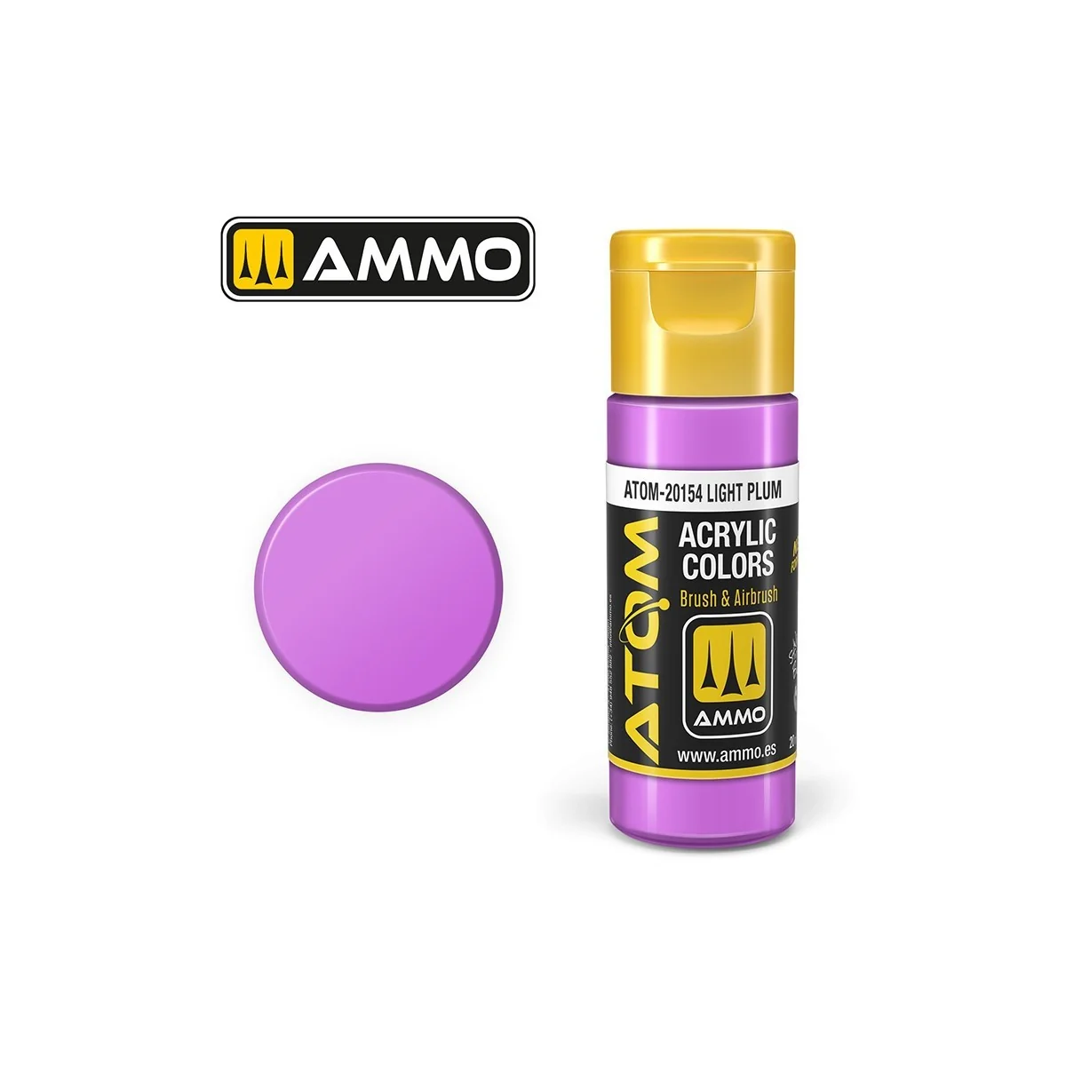 Peinture acrylique Prune clair 20ml ATOM AMMO Peinture acrylique Prune clair 20ml ATOM AMMO