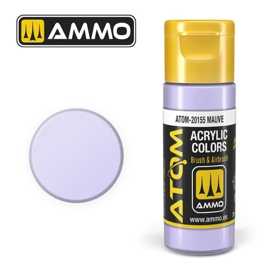 Peinture acrylique Mauve 20ml ATOM AMMO ATOM-20155-Peinture acrylique Mauve 20ml ATOM AMMO - ATOM-20155