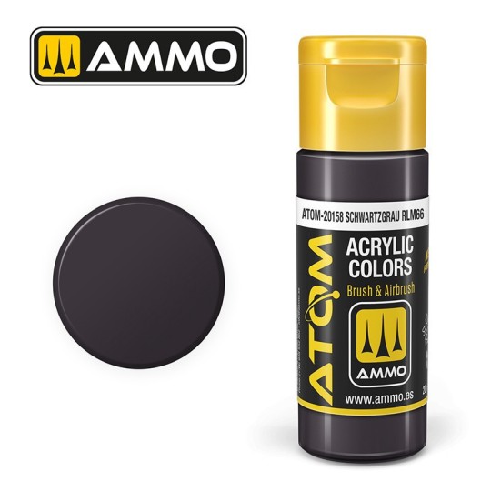 ATOM-20158-Schwartzgrau acrylic paint RLM66 20ml ATOM AMMO - ATOM-20158